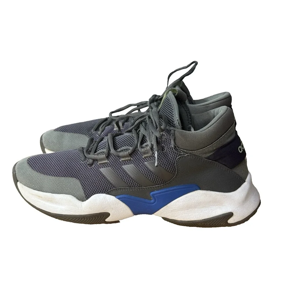 Adidas Men's Size 11 Gray Street‎ Check Basketball Sneakers EE9668 GUC